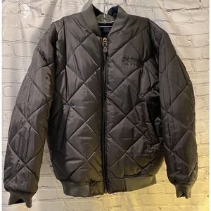 Vintage South Pole Reversible Puffer Quilted Winter Jacket Mens Sz Large Blue